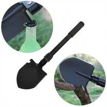 Folding Military Shovel Survival Spade Emergency Garden Camping Outdoor Tool - Black - View 1