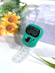 迷你电子手指计数器/环形手动计数器，手压式人流量计数器，随机颜色Tasbih，小巧可爱，使用方便，适用于编织，祈祷计数等。