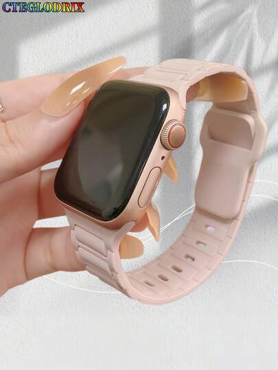 CTEGLODRIX Silicone Strap For Apple Watch Band Ultra 49mm 46mm 45mm 44mm 42mm 41mm 40mm Wristband Series 11 10 9 8 7 6 SE 5 4 Bracelet