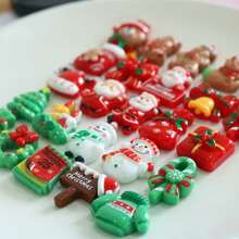 10pcs/30pcs/50pcs Pieces Of Mixed Resin Christmas Decorations, Suitable For Christmas Trees And Santa Claus, With Various Styles. They Are Suitable For Christmas And People Over 14 - Multicolor - View 4