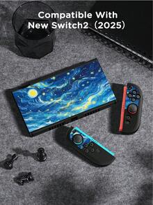 Ayotu Space, Ocean & Black Cat Theme Switch Protective Case, Compatible With New Switch 2 (2025)/Switch NS/Switch OLED, Can Be Installed On The Dock Without Removing The Protective Case, Universal Game Controller Protective Cover, Switch Gaming Accessories, Anti-Fall, Anti-Scratch, Romantic For Autumn/Winter, Back To School Season, Christmas, Valentine's Day Gift - Multicolor - View 16