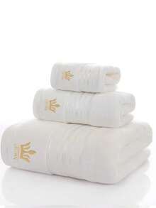 1 Stück/3 Stück/8 Stück moderner minimalistischer Baumwoll-Badetuch mit goldenem Linienstickerei, super weich & groß, schnelltrocknend, fusselarm, Saunatuch, hochabsorbierend, leicht & kompakt, Gästetuch, hochwertige Badezimmer-Accessoire, perfektes Geschenk für den Partner, Handtuch 34*34, Tuch 34*75, Badetuch 70*140