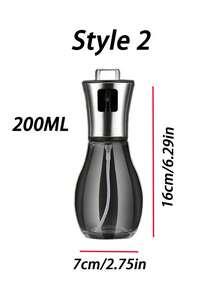 Stainless Steel Glass Oil Spray Bottle - Large-Capacity Pressurized Sprayer, Ideal For Kitchen And Barbecue Use Triangular Design Perfect For Olive Oil And Grill Oil - Ideal Gift, Kitchen Essential, Cooking Oil Spray Bottle - متعدد الألوان - مشاهدة 12