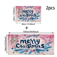 1 pieza/2 piezas Alfombra antideslizante para baño con estampado navideño, material de cachemir sintético, decoración esponjosa adecuada para baños, entradas, cocinas y decoraciones festivas, lavable a máquina, idea de regalo