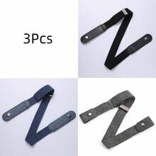 1/2/4条装弹力腰带，可调节无扣腰带，适合搭配牛仔裤和休闲裤，男女通用，隐形弹力腰带，塑形腰带 - 无扣舒适，可调节弹力，完美搭配牛仔裤和休闲裤 - 凸显身材曲线，复古弹力腰带 - 无扣，隐形贴合，男女通用，舒适弹力，均码 - 彩色 - 查看 44