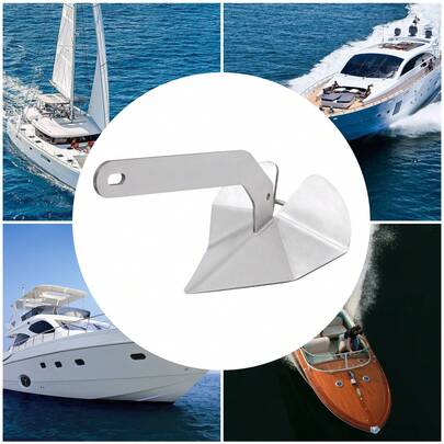 LOYALHEARTDY Small Yacht Boat Anchor, Marine Stainless Steel 316 Wing Style Anchor For Boats, Boat Anchor