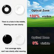 FUNSACHY Black/White Cosplay Contact Lenses 14.5mm Soft Contact Lenses Halloween Party Makeup Contact Lenses Annual Disposable Natural Soft Contact Lenses Halloween Costume Cosplay - Black - View 9