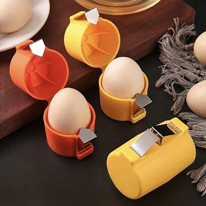 1pc Egg Shell Separator And Egg Peeler, Quick And Easy Egg Separation Tool, Manual Egg Shell Removal Tool, Essential Gadget For Home Cooks, Perfect Small Gift, Egg Shell Peeling Equipment, Shell Opening Device