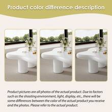 Irregular Cloud-Shaped Coffee Table, 97 Cm Long, 67 Cm Wide, 32 Cm High, MDF With Felt Glides, Lacquered Surface, Creative Coffee Table - White - View 7