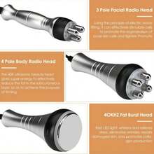 Dispositivo de Radiofrecuencia de Cavitación Ultrasónica, Radiofrecuencia Facial y Corporal,40K 3 en 1 Máquina de Belleza, Masajeador Celulitis Grasa para Abdomen, Cintura, Brazos, Piernas y Caderas - Tipo de Enchufe A USA (110-127V) - Ver 7