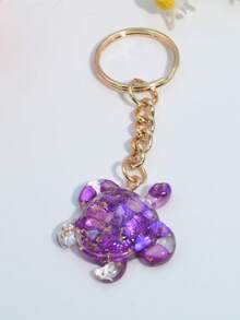 1 móc khóa hình con rùa, móc khóa túi nhựa tối giản, quà tặng màu hồng phụ kiện xe hơi trường học hoạt hình dễ thương phong cách Goth Y2k móc khóa túi xe giáo viên bạn bè chị em ý tưởng quà tặng - rùa nhỏ - Xem 12