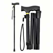 1 件伸缩折叠登山杖，加强型可调节老年人手杖