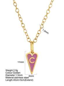 1pc Fashion Personalized 26 Initial Letter Pendant Necklace, Versatile Design Suitable For Christmas Wear & Gift - Gold - View 31