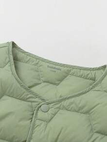 Balabala Kids Lightweight Down Vest Toddler Winter 2025 Waterproof & Warm - Earthy Green - View 6