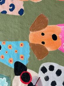 [满印] [轻薄] [毛衣] 休闲可爱小狗图案圆领长袖针织时尚轻薄毛衣 女款 秋冬 - 綠色 - 查看 3