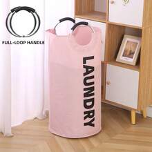 MOFOROCO Large Laundry Basket With Aluminum Full Loop Handle, Foldable Waterproof Laundry Hamper, For Storage In Bedroom, Bathroom, College Dorm Storage, Laundry Rooms, Balconies, Dormitories, Closet Organization, Closet Or Laundry Storage - 粉色 - 查看 1