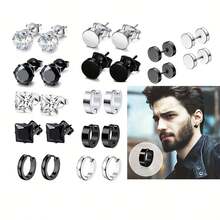 24 件简约时尚的高品质不锈钢耳环和耳环套装，适合日常佩戴、聚会、送礼，男女皆宜 - 24件耳環套裝 - 查看 12