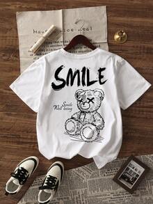 Zrgoth 男士休闲百搭简约印花元素短袖T恤 - 白色 - 查看 5