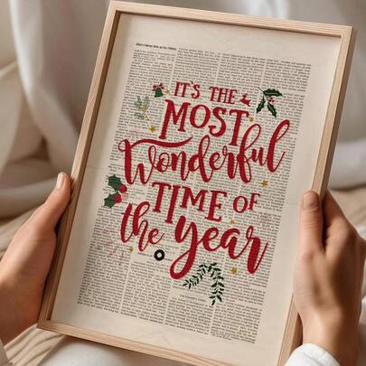 1pc Christmas Cactus Printable Canvas Wall Art, Festive Holiday Home Decor Artwork, Modern Botanical Christmas Wall Decor Poster For Living Room Decor, Bedroom Decor, Christmas Decoration, Office Decor, Home Decor, Wall Decor, Room Decor Aesthetic, Christmas Decor Home Unframed