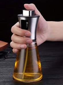 Stainless Steel Glass Oil Spray Bottle - Large-Capacity Pressurized Sprayer, Ideal For Kitchen And Barbecue Use Triangular Design Perfect For Olive Oil And Grill Oil - Ideal Gift, Kitchen Essential, Cooking Oil Spray Bottle - متعدد الألوان - مشاهدة 5