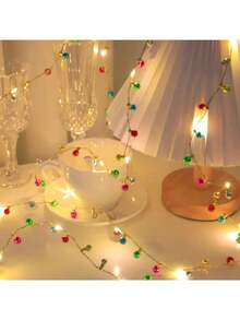 Đèn LED dây nhiều màu với bóng đèn tròn mini, đèn dây hạt nhỏ nhiều màu, đèn trang trí vòng hoa, thích hợp cho gia đình, phòng ngủ, phòng khách, trang trí cây thông, sinh nhật, tiệc tùng, ngày lễ, đám cưới, ngày lễ tình nhân, lễ Phục sinh, lễ Tạ ơn, giáng sinh, halloween và nhiều dịp khác, chạy bằng pin (không bao gồm pin) - Nhiều màu - Xem 10