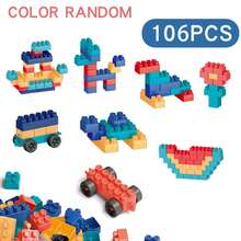 106/148/256pcs 现代彩色小颗粒积木玩具（带轮子）儿童拼装玩具男孩女孩大脑开发益智玩具3-12岁房间装饰冬季礼物男孩房间游戏室, 积木, 男孩玩具 - 彩色 - 查看 12