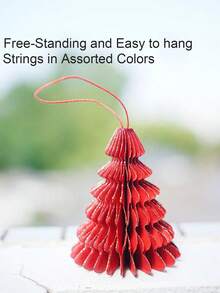 1pc Elegant Scandinavian Folded Paper Tree, Honeycomb Christmas Tree,Magnetic,Durable,Quick To Assemble Easy To Reuse, Reusable Tabletop Christmas Decor, Christmas Decorations Desk Decor Accessories -Minimalist Charm, Holiday Season Decor, - Multicolor - View 37