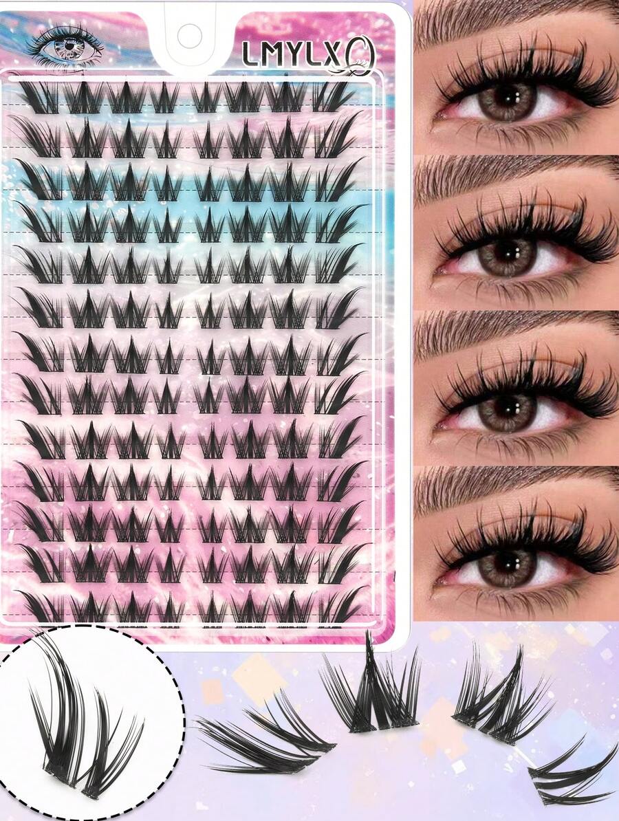156 Cluster C/D Type Fluffy Eyelashes - Individual Lashes With A Natural Look, Suitable For Beginners, DIY Eyelash Extensions, Perfect For Cosplay, Anime, And Everyday Makeup, Cosplay Eyelashes, Lash Clusters, Individual Lashes, Eyelashes, False Eyelashes, Ideal For Daily Use, Cosplay Anime Style - C - 查看 1