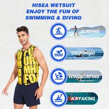 HISEA 成人水上运动游泳背心 男士户外运动和游泳装备 女士户外钓鱼浮力服 - 黃色 - 查看 3
