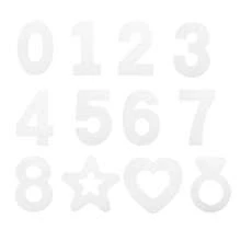 Number Stencils Set Plastic Number Stencils With Star, Heart And Ring, Reusable Digital Templates For Cake Stencil Walls Arts