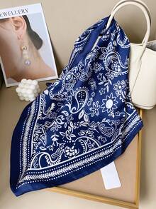 1 pieza Pañuelo con estampado de paisley, pañuelo versátil para la cabeza/cuello/cabeza para uso diario - Multicolor - Ver 2