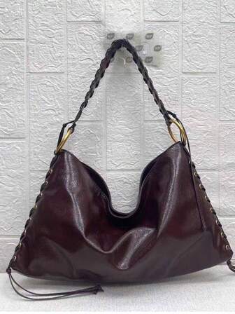 2025春季新款金属扣装饰超长休闲单肩包