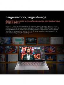 Lenovo A15H Laptop, Full HD IPS Screen, 16GB RAM, 512GB SSD, Slim And Lightweight Design, Business-Friendly, Silver Gray