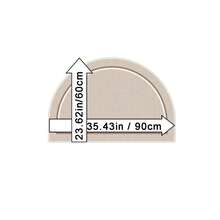 1 szt. Minimalistyczna, beżowa wycieraczka w stylu nordyckim z nadrukiem "MY HOME" w kształcie półkola, supergęsta, krótka, pluszowa tkanina, 1000 g/m², nadaje się do prania w pralce! Nadaje się do przedpokoju, sypialni, kuchni, pralni, jako dekoracja podłogi, prezent świąteczny i na parapetówkę! Dywan kuchenny