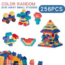106/148/256pcs 现代彩色小颗粒积木玩具（带轮子）儿童拼装玩具男孩女孩大脑开发益智玩具3-12岁房间装饰冬季礼物男孩房间游戏室, 积木, 男孩玩具 - 彩色 - 查看 13