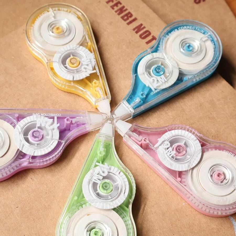 Smooth & Quiet Correction Tape - Random Color - 1pc With Large Capacity For Easy Mistake Correction