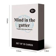 HEART BRIDGE 1 Set Of "Fun Brainwave" Card Game, Super Fun Card Game, Tabletop Game, Party Game, Excellent Gift Choice, Halloween/Valentine's Day/Christmas Gift, Suitable For Game Nights, Friends Gatherings And Family Reunions | Contains 55 Cards | - White - View 2