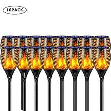 Solar Lantern Outdoor Flame Light LED Taller And Larger Flickering Flame Solar Flashlight IP65 Waterproof Outdoor Lighting Solar Aisle Light Christmas Decoration Garden Yard, 8/16 Pack - Burnt Orange - View 11