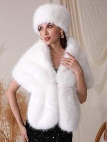 Damen Schals und Umhänge für Abendkleider, Schal Umhang Winter Schal für Damen, warmer Schal, Mode Accessoires für Frauen - A - Übersicht 3