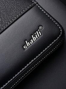 Nuovo portafoglio corto vintage da uomo, porta carte di credito, portafoglio con cerniera