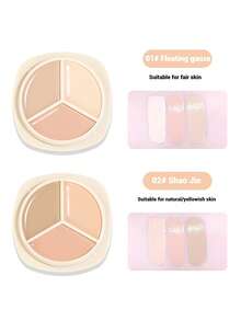 NOVO 三合一防水、防汗、控油遮瑕盘，遮盖黑眼圈、斑点、痘印、泪沟，不结块 - 01#浮纓 - 查看 8