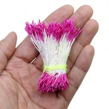 1mm 360pcs Handmade DIY Flower Craft Materials, Flower Center Accessories, Pearlescent Flower Bud, Fondant Flower Stamen, Mesh Flower