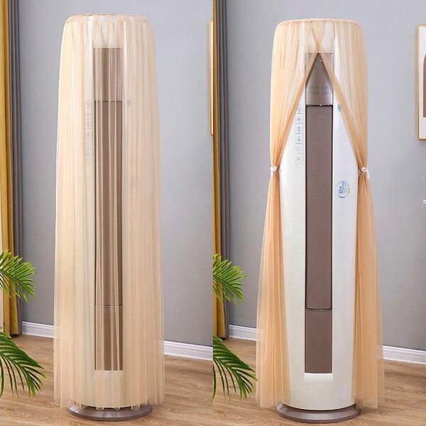 Upright Cylindrical Air Conditioner Dust Cover - Leave On When In Use, Household Living Room AC Cover With Round Top Lid, Effectively Blocks Dust, Lint And Stains, Protects AC Appearance, Fits Most Cylindrical Cabinet AC Models, Discreet For Living Room, Provides Cleanliness And Protection, Essential For Daily Storage Or Seasonal Storage