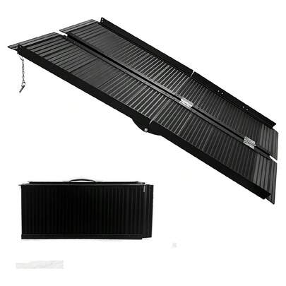 mteryoing Rampa portátil para silla de ruedas de 2/3/4/5/6 pies, rampa plegable de aluminio para escalones, escaleras, puertas y bordillos del hogar, diseño antideslizante, capacidad de carga de hasta 800 libras