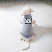 1 buc Haine pentru animale de companie la vânzare transfrontalieră, pulover tricotat pentru ursuleț de pluș, panda, cățeluș, îmbrăcăminte casual pentru animale de companie pentru toamnă/iarnă - roșu - Vizualizare 9