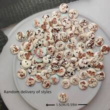 10/50/100Pcs Vintage Mixed Pattern Wooden Dog Buttons, 2 Holes Wood Puppy Print Buttons For Sewing Clothing Bag Hat DIY Craft Party Decor - Multicolor - View 10
