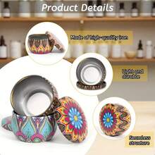 40 Stücke/6 Sets Geschenk-Kerzengießsets mit 2,5 Oz Metalldosen - beinhaltet 6 leere Behälter, 6 Ständer, 10 Kerzendochte und 20 doppelseitige Klebevorrichtungen - perfekt für Anfänger und Enthusiasten! Ideal für Weihnachten, Halloween und Feiertagsgeschenke [Wachsformenmaterial] - Verschiedenfarbig - Übersicht 8