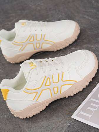 Zapatillas deportivas de suela gruesa y transpirables para mujer, zapatos blancos de estilo coreano, zapatos deportivos versátiles de otoño con suela ancha