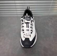 Skechers 女士厚底熊猫运动鞋，休闲运动鞋 - 黑與白 - 查看 9