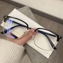 Blue Light Blocking Glasses Men And Women Retro Computer Square Glasses Youth Style Ordinary Glasses Daily Commuting Perfect Gift - C2 - 查看 8